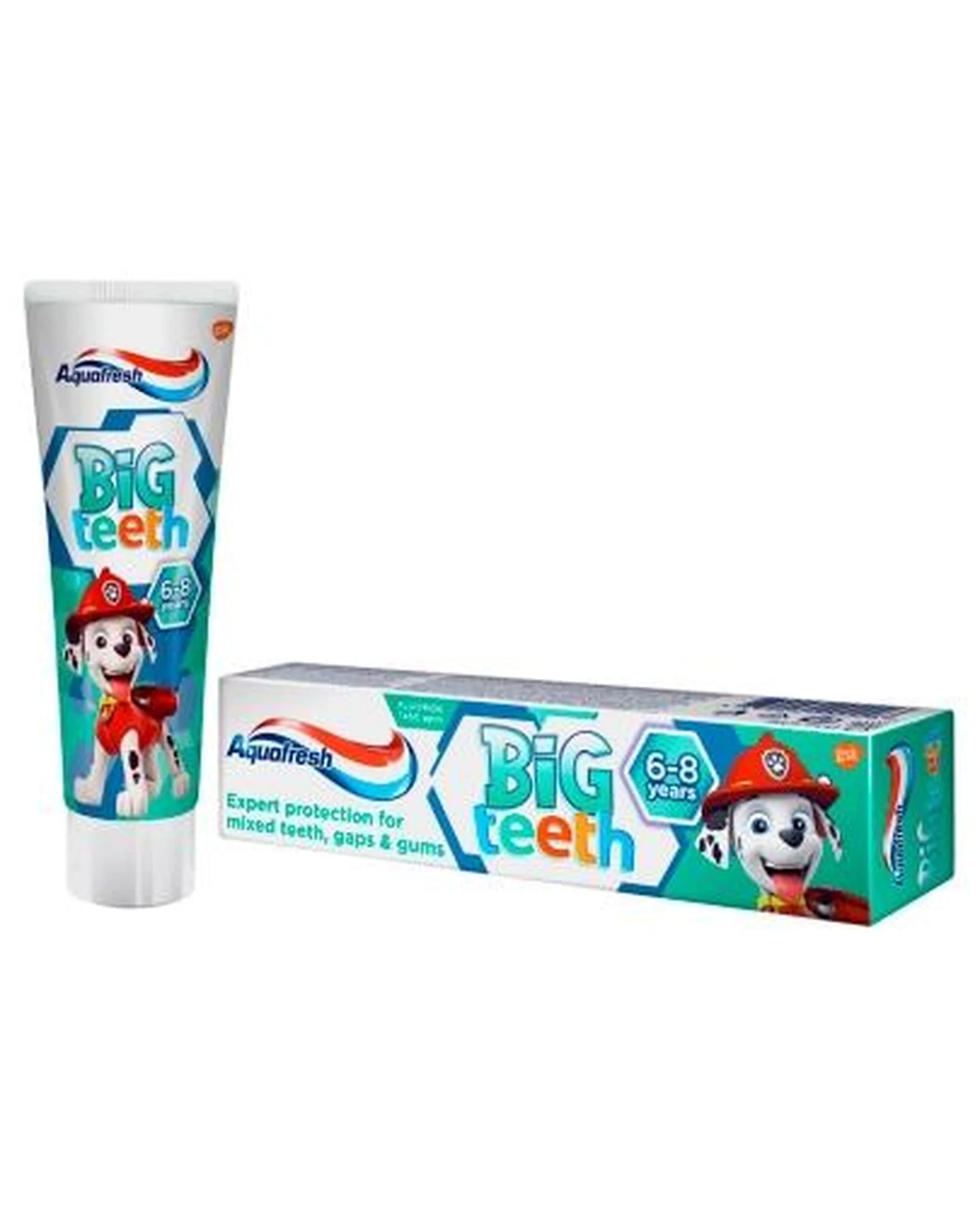 Aquafresh Big Teeth Paw Patrol Fogkrém Gyermekeknek 6+ Éves Kortól 50 ml – Erős Fogak és Vidám Fogmosás