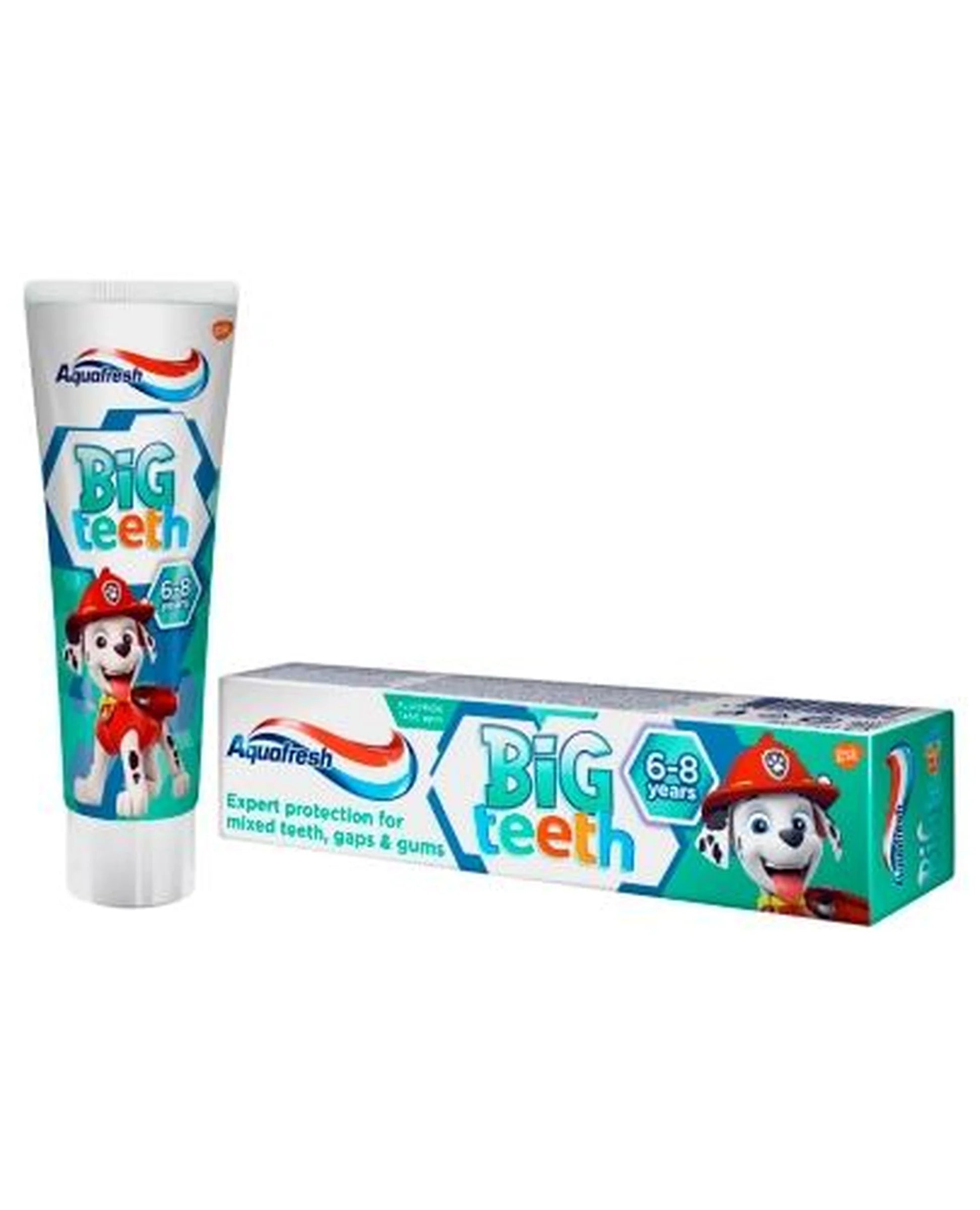 Aquafresh Big Teeth Paw Patrol Fogkrém Gyermekeknek 6+ Éves Kortól 50 ml – Erős Fogak és Vidám Fogmosás