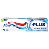 Aquafresh Plus Visible White Fogkrém Fluoriddal 75 ml – Látható Fehérítés és Mélytisztítás