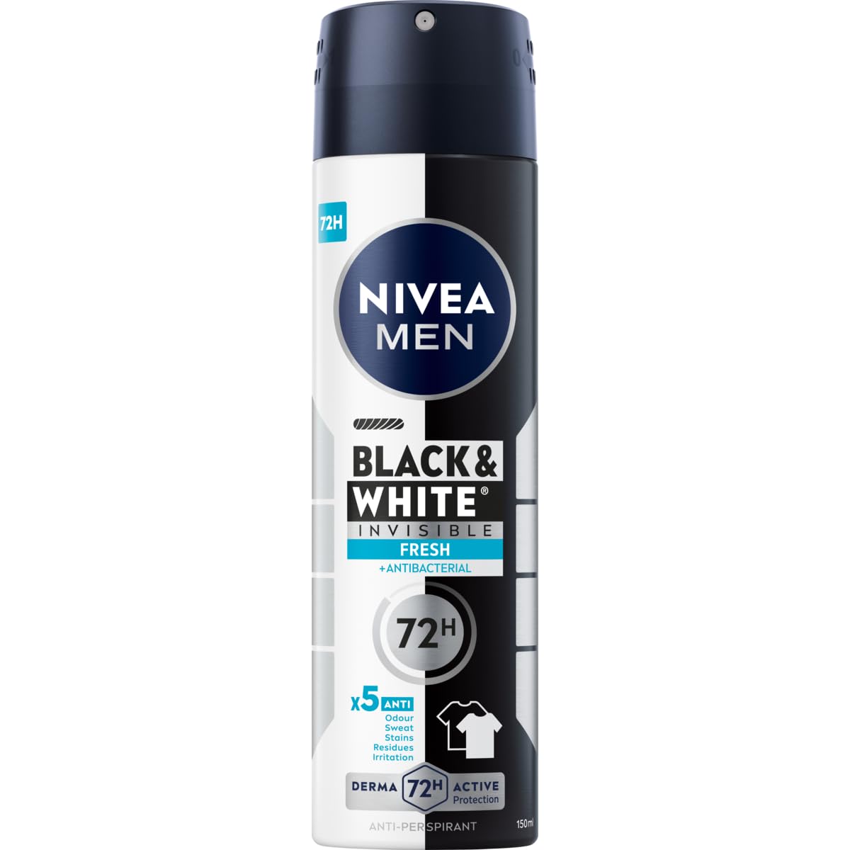 NIVEA MEN Fresh Active Izzadásgátló Spray 150 ml – Frissesség és 48 órás Védelem Férfiaknak