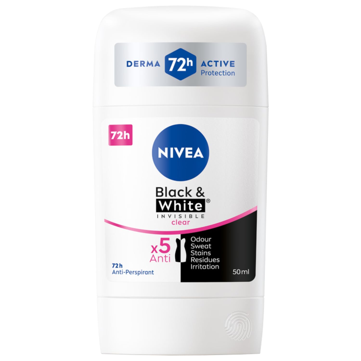 NIVEA Black & White Invisible Clear 48H Izzadásgátló Nőknek 50 ml