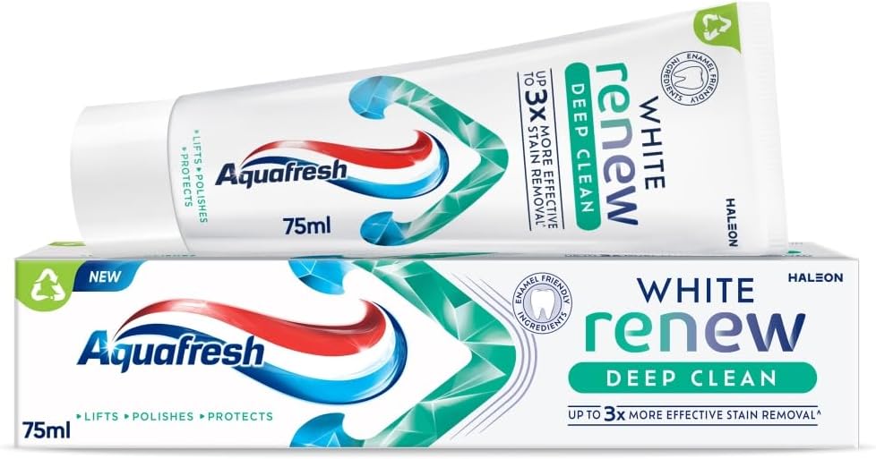 Aquafresh White Renew Deep Clean Fogkrém Fluoriddal 75 ml – Mélytisztítás és Láthatóan Fehérebb Mosoly