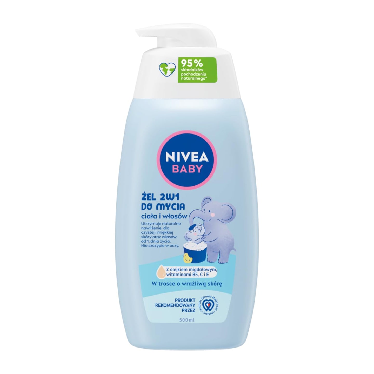 NIVEA Baby 2 az 1-ben Fürdető és Sampon Pumpás Kiszerelésben – Gyengéd Tisztítás Babák Számára