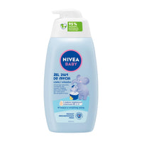 NIVEA Baby 2 az 1-ben Fürdető és Sampon Pumpás Kiszerelésben – Gyengéd Tisztítás Babák Számára