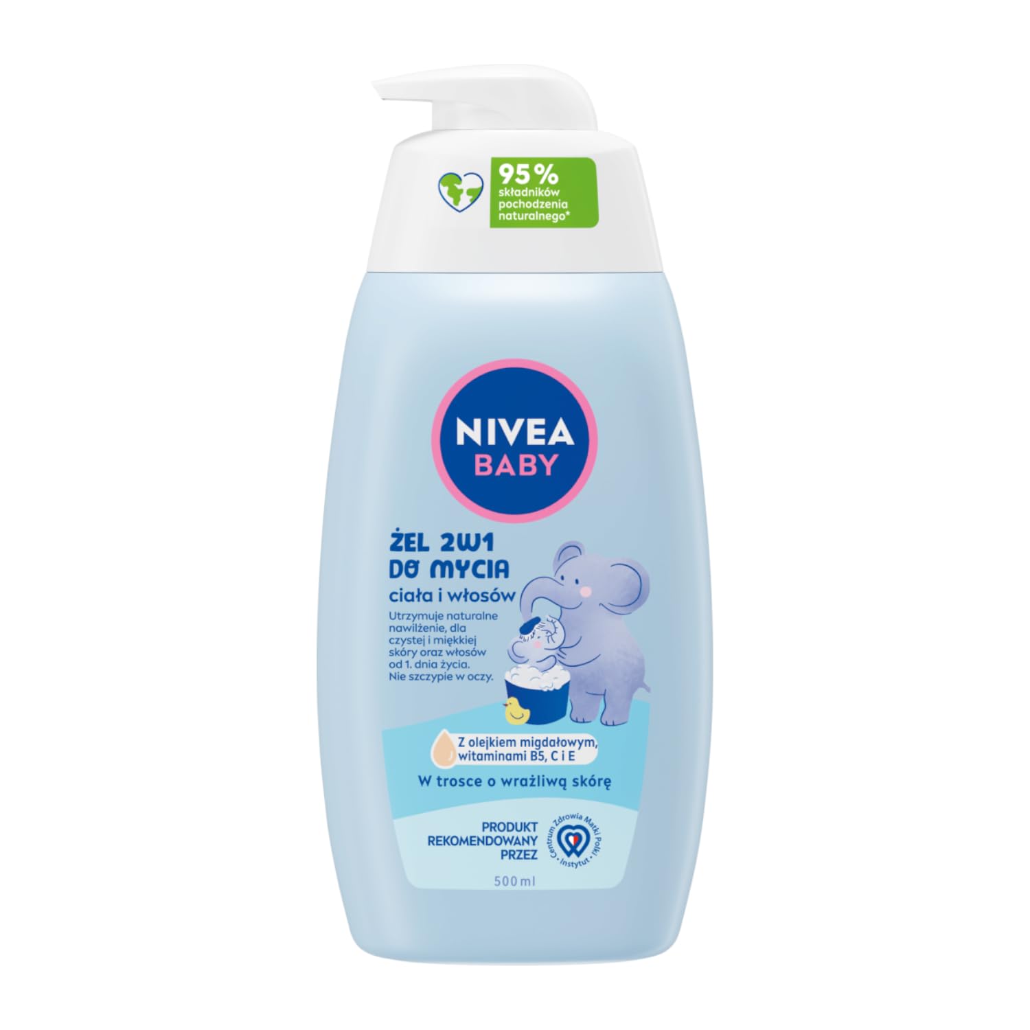 NIVEA Baby 2 az 1-ben Fürdető és Sampon Pumpás Kiszerelésben – Gyengéd Tisztítás Babák Számára