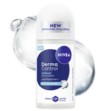NIVEA Derma Control Defend 72h Izzadásgátló Golyós Dezodor Hialuronsavval 50 ml – Fejlett Védelem és Bőrápolás