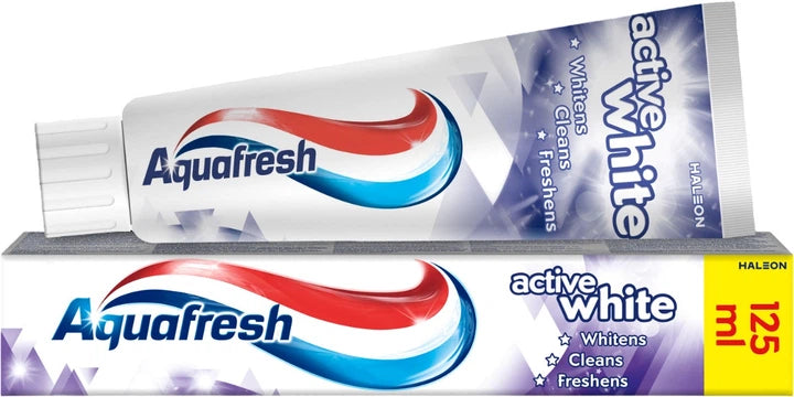 Aquafresh Active White Fogkrém Fehérítő Hatással 125 ml – Ragyogóbb és Egészségesebb Mosoly Minden Nap