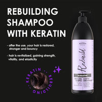 Joanna Professional Keratin Reconstructing Sampon 1000 ml – Keratinos Regeneráló Sampon Sérült és Töredezett Hajra