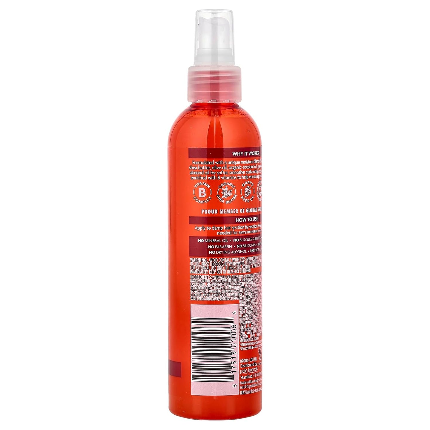 Cantu Shea Butter Coconut Oil Shine & Hold Mist – Fényesítő és Rögzítő Hajspray Kókuszolajjal