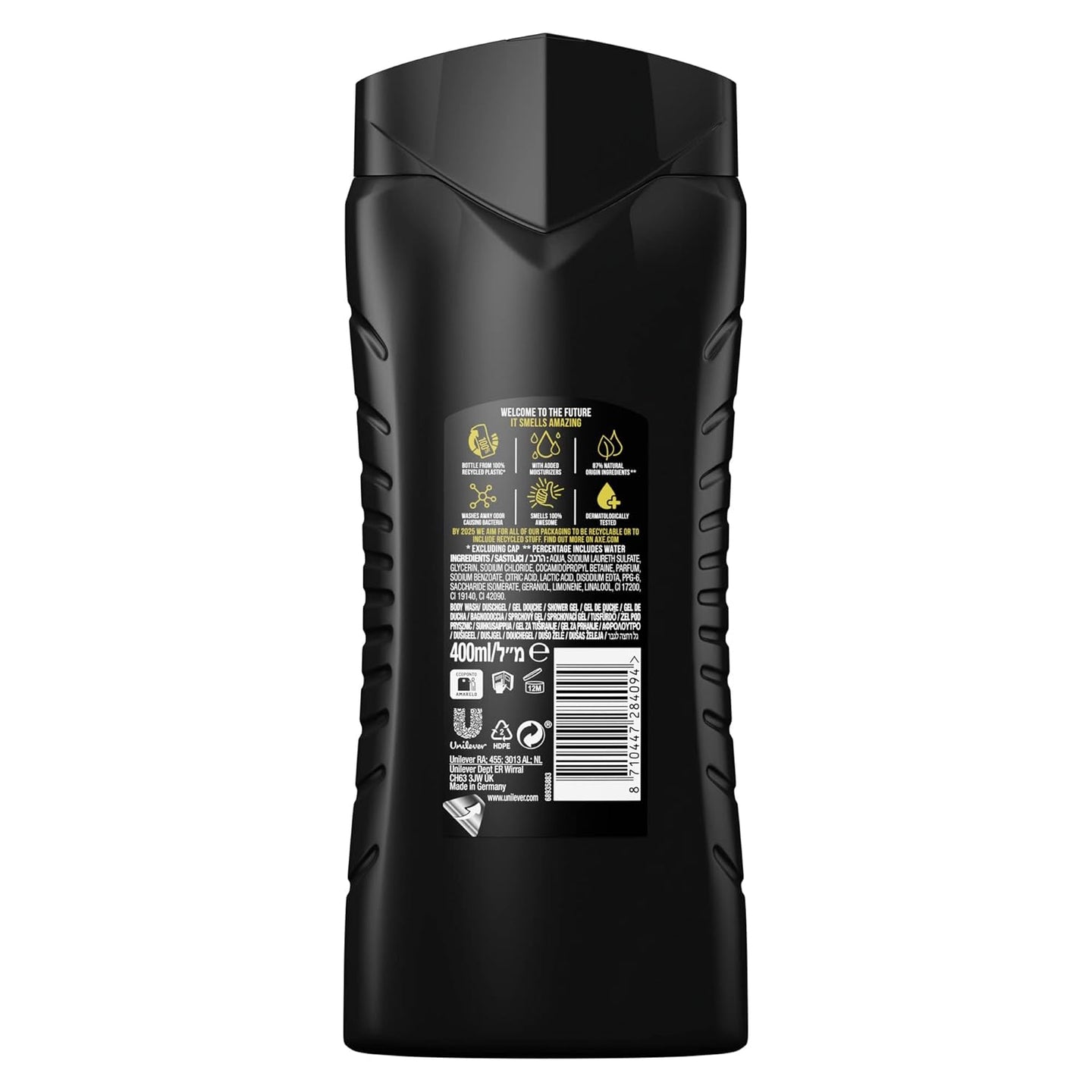 Axe Dark Temptation Tusfürdő Férfiaknak 400 ml – 3 az 1-ben Tusfürdő, Sampon és Arclemosó