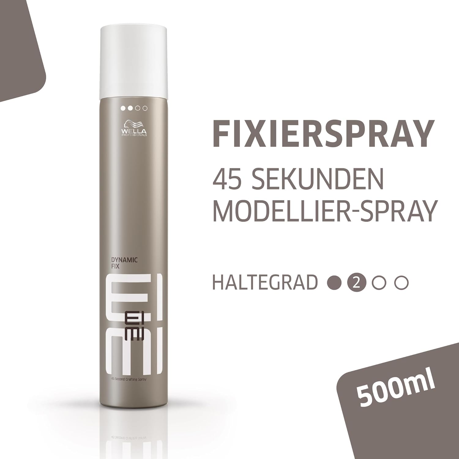 Wella Professionals EIMI Dynamic Fix hajformázó spray 500ml – 45 másodperces hatóidő hajlakk rugalmas tartásért
