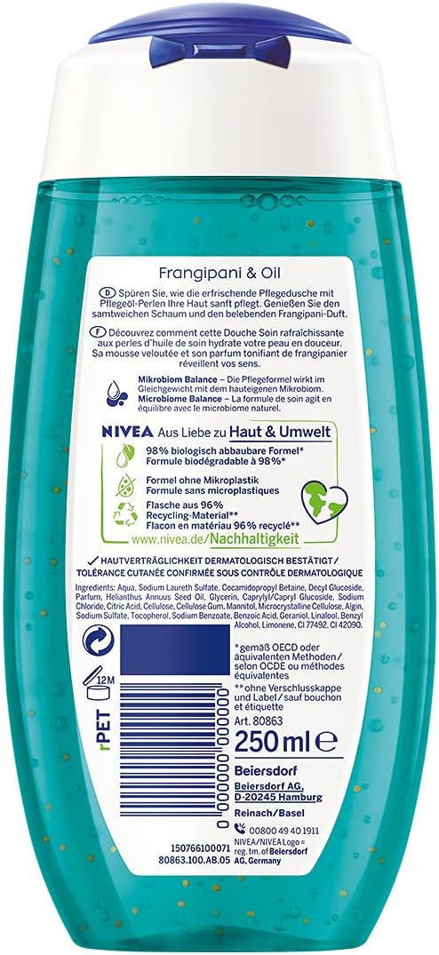 NIVEA Frangipani & Oil Tusfürdő - 250 ml