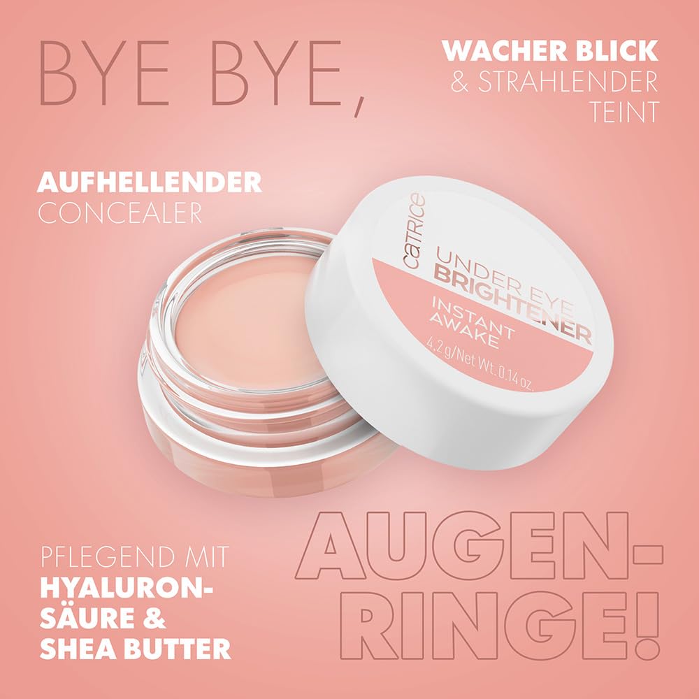 Catrice Szem alatti élénkítő, Szemkörnyékápoló, Tápláló, Színkorrekciós, Azonnali eredmény, Természetes, Csillogó, Vegán, Illatmentes, Alkoholmentes, Parabénmentes