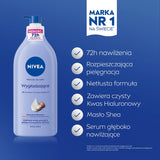 NIVEA 5 az 1-ben Testápoló Tej Shea Vajjal 625 ml – Intenzív Hidratálás és Hosszan Tartó Bőrápolás