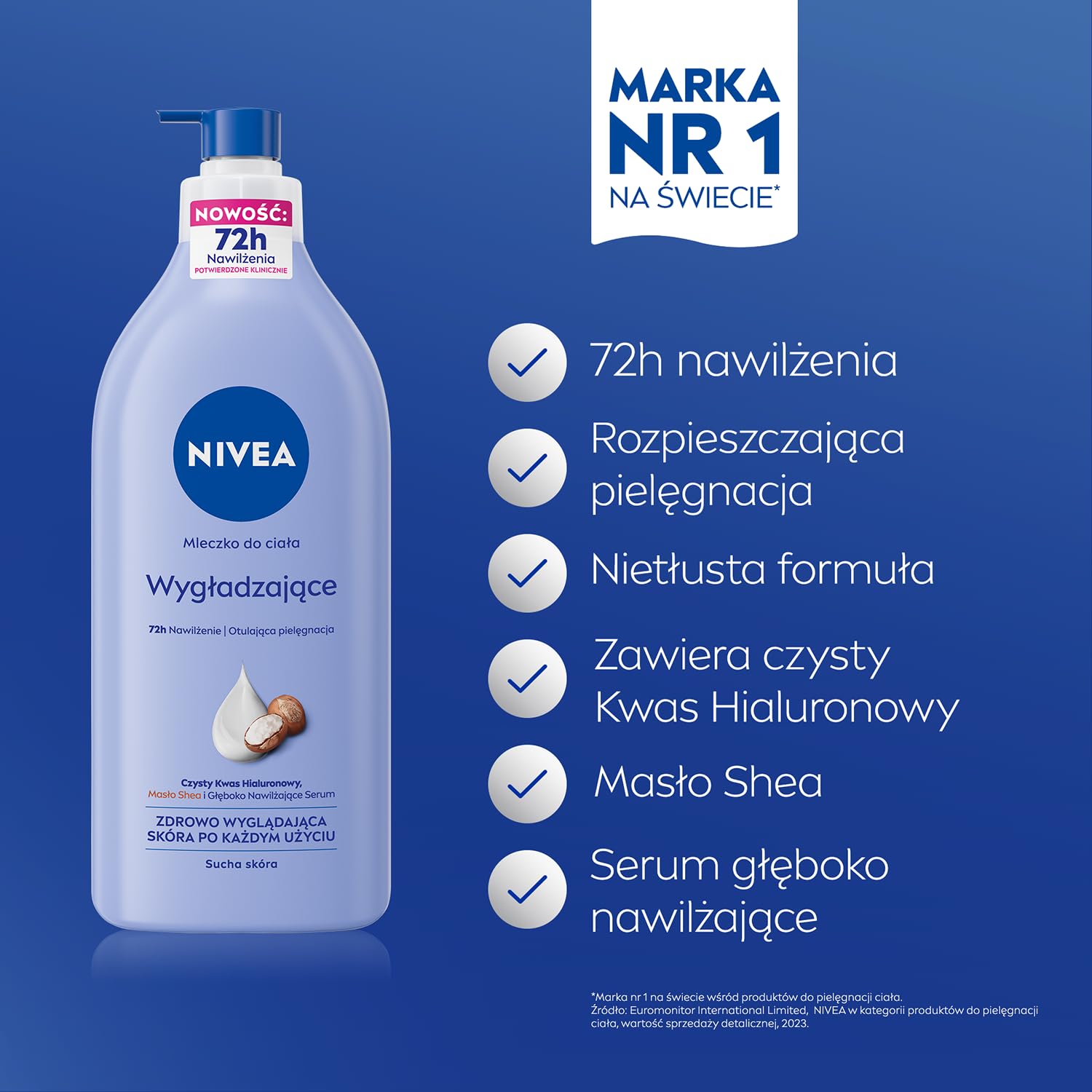 NIVEA 5 az 1-ben Testápoló Tej Shea Vajjal 625 ml – Intenzív Hidratálás és Hosszan Tartó Bőrápolás