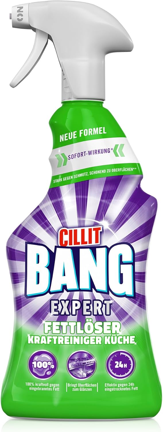 Cillit Bang Zsíroldó Spray 750 ml – Erőteljes Tisztító Makacs Zsírszennyeződések Ellen