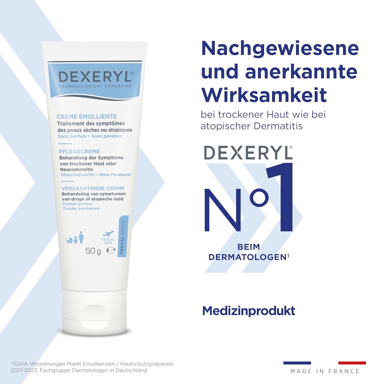 Dexeryl Emollient krém – Lágyító krém száraz és atópiás bőrre - Mini 50ml