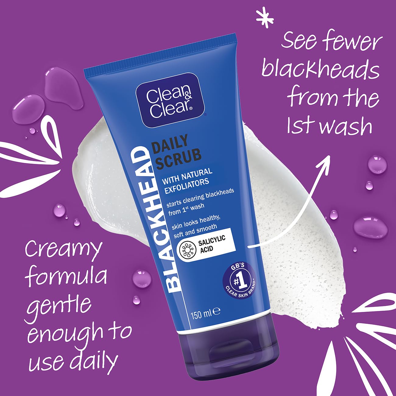 Clean & Clear Blackhead Daily Scrub 150 ml – Mindennapi Arcradír Mitesszerek Ellen