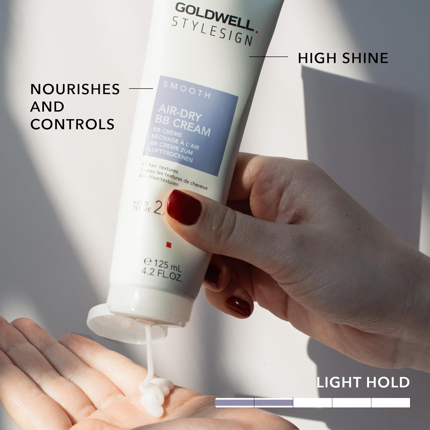 Goldwell Stylesign Smooth BB légszárító krém 125ml – Göndörödésgátló, leöblítendő krém sima, levegőn szárított hajra - 125ml