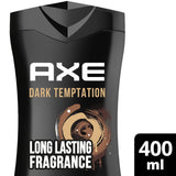 Axe Dark Temptation Tusfürdő Férfiaknak 400 ml – 3 az 1-ben Tusfürdő, Sampon és Arclemosó