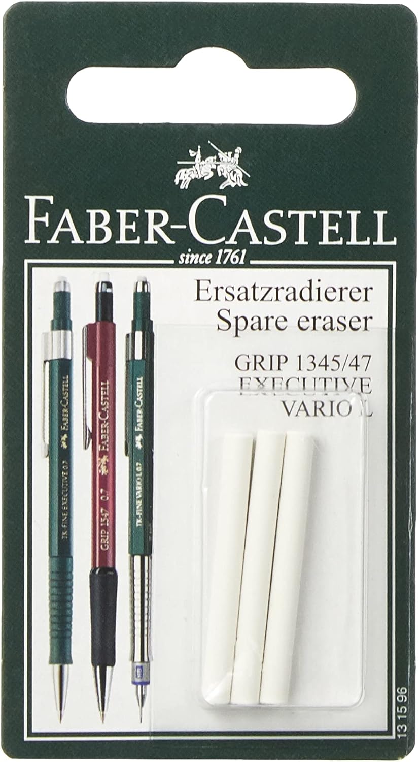 Faber-Castell Spare Erasers for Grip Mechanical Pencils 3 Pack