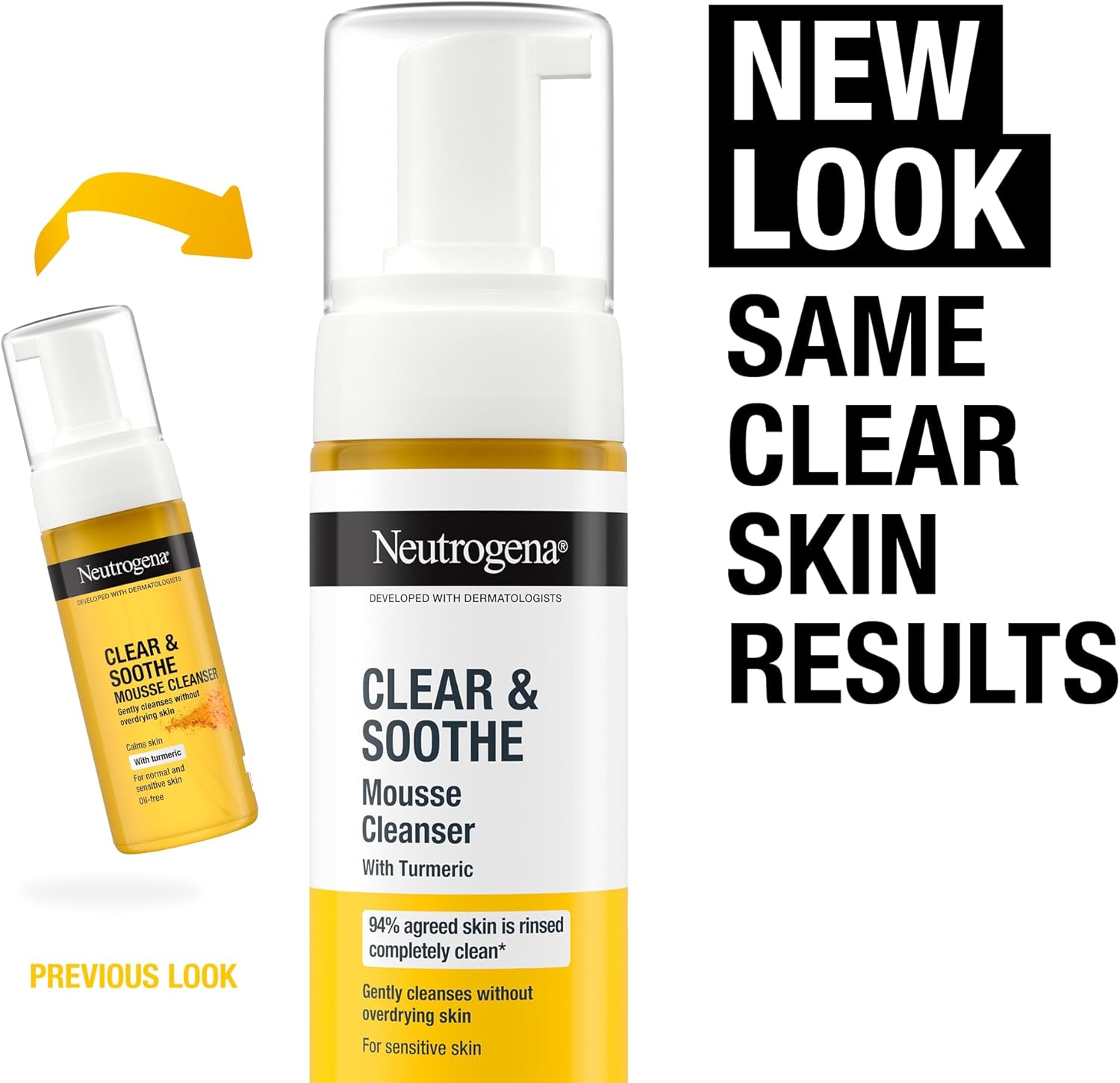Neutrogena Curcuma Clear arctisztító nyugtató tisztítóhab – 150 ml