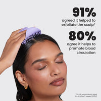 Tangle Teezer fejbőrkefe és masszírozó - Tökéletes hajkezelésekhez és fejbőr méregtelenítéshez - Eltávolítja a szennyeződéseket és az elhalt hámsejteket - Zuhanyozás közben vagy hajolajjal is használható