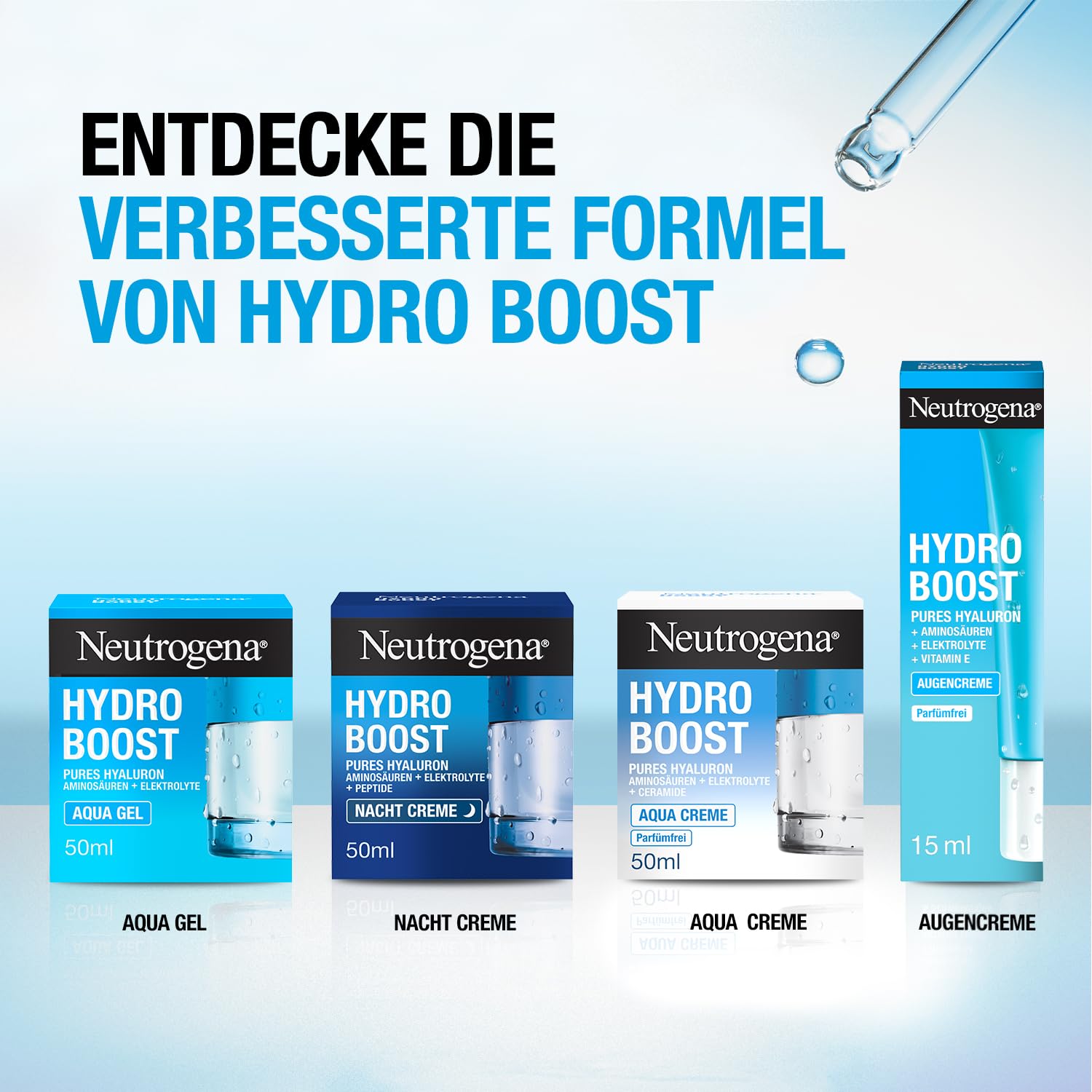 Neutrogena Hydro Boost Aqua Fluid SPF 25 könnyű arckrém hialuronsavval és C-vitaminnal, nem zsíros hidratáló, arcápoló a ragyogó arcbőrért 50 ml