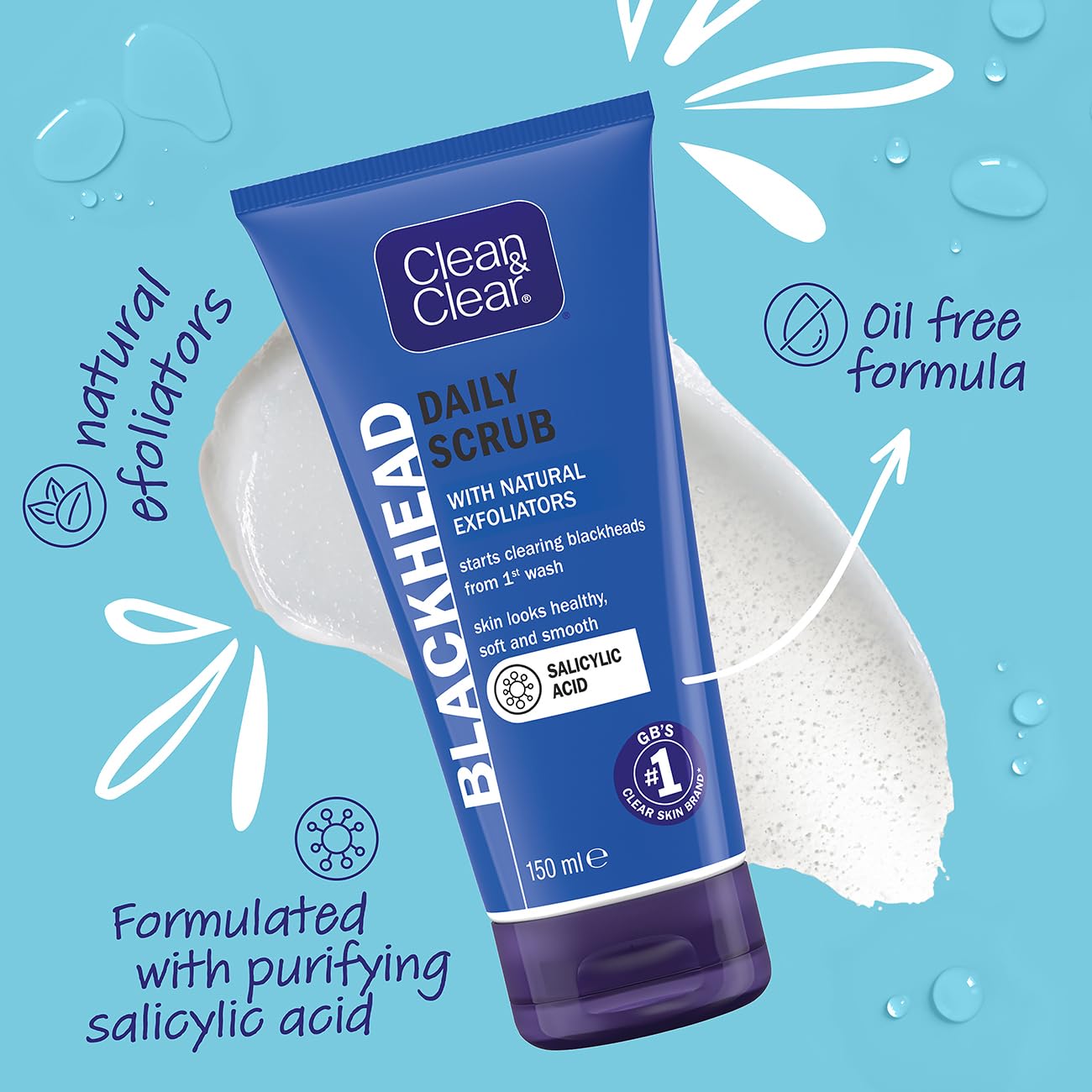 Clean & Clear Blackhead Daily Scrub 150 ml – Mindennapi Arcradír Mitesszerek Ellen
