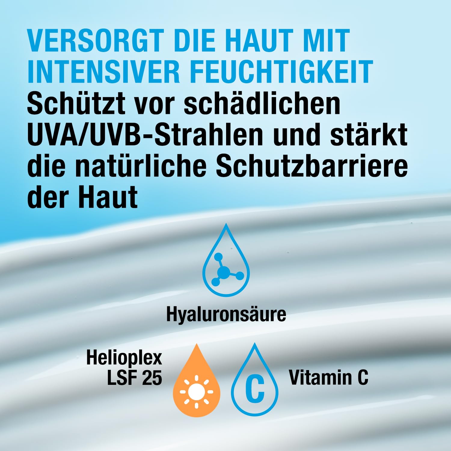 Neutrogena Hydro Boost Aqua Fluid SPF 25 könnyű arckrém hialuronsavval és C-vitaminnal, nem zsíros hidratáló, arcápoló a ragyogó arcbőrért 50 ml