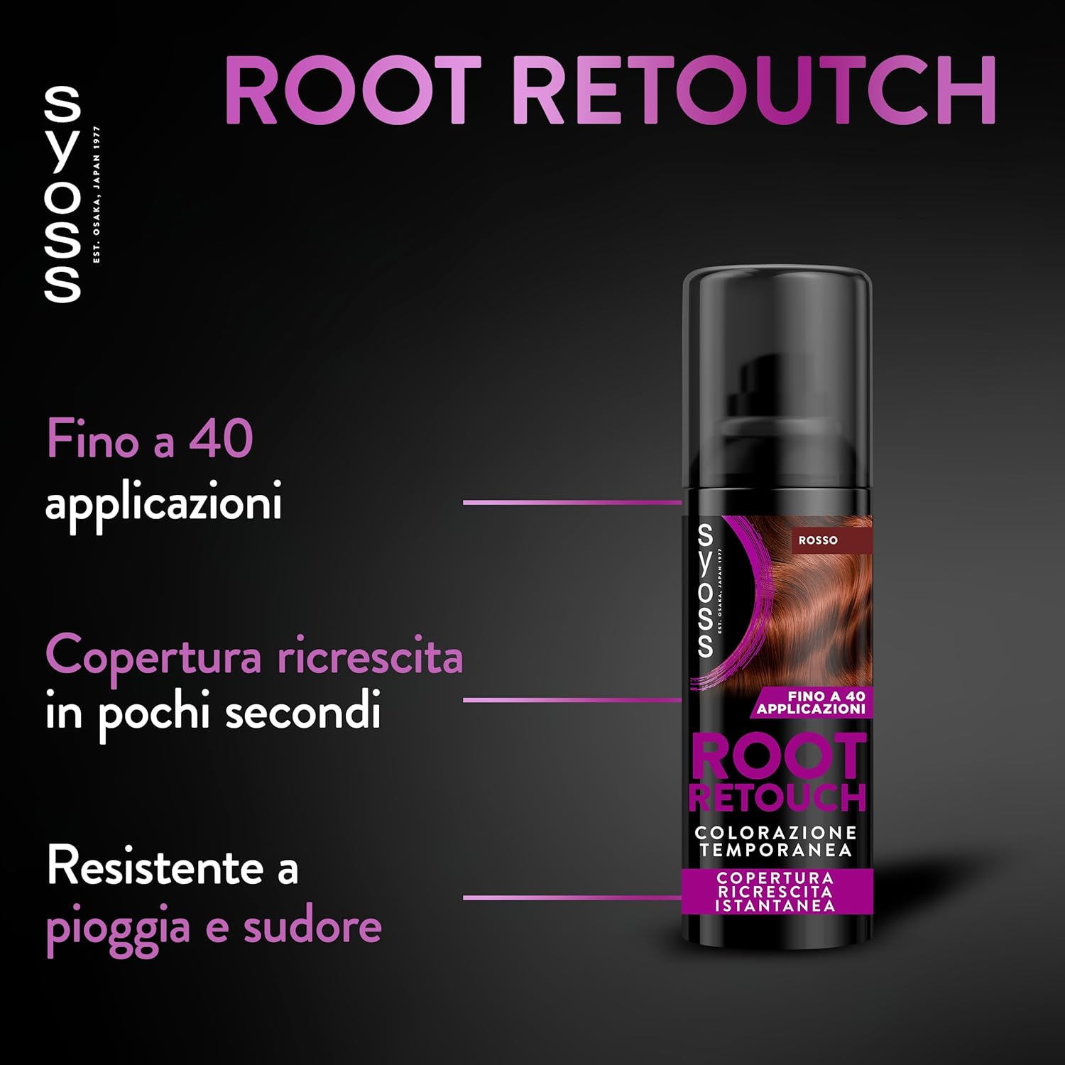 Syoss Root Retouch Ideiglenes Hajfesték Spray 120 ml, Ősz Haj és Hajnövekedés Retusálása, Eső- és Izzadságálló, Akár 40 Alkalmazásra Kibírja
