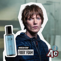 AMERICAN CREW Fibre Foam 200ml Hajformázó hab férfiaknak Közepes tartású hajtermék Hajformázó termék struktúra, volumen és természetes fényért hővédelemmel