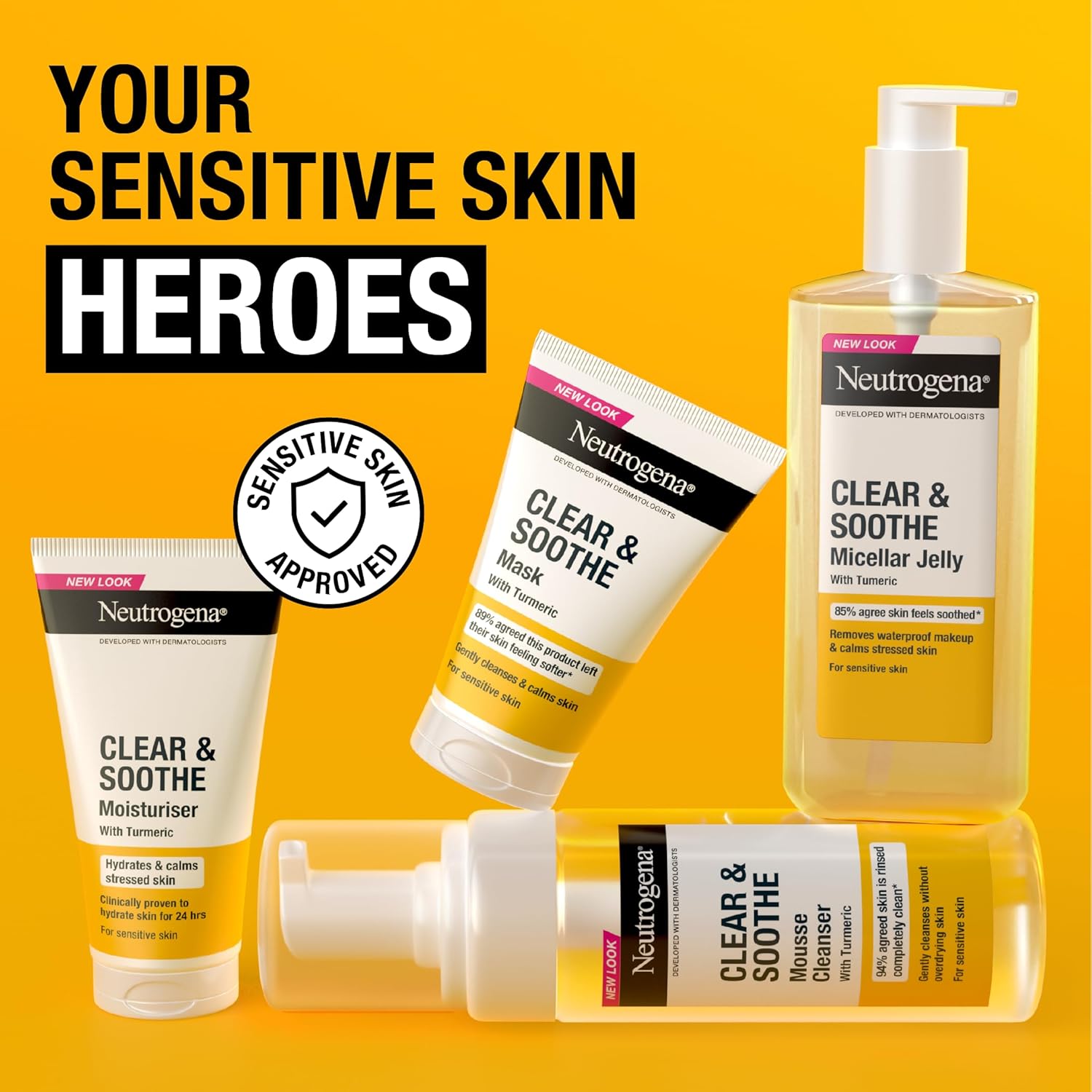 Neutrogena Curcuma Clear Facial Kurkumás tisztító nyugtató tisztítóhab – 150 ml