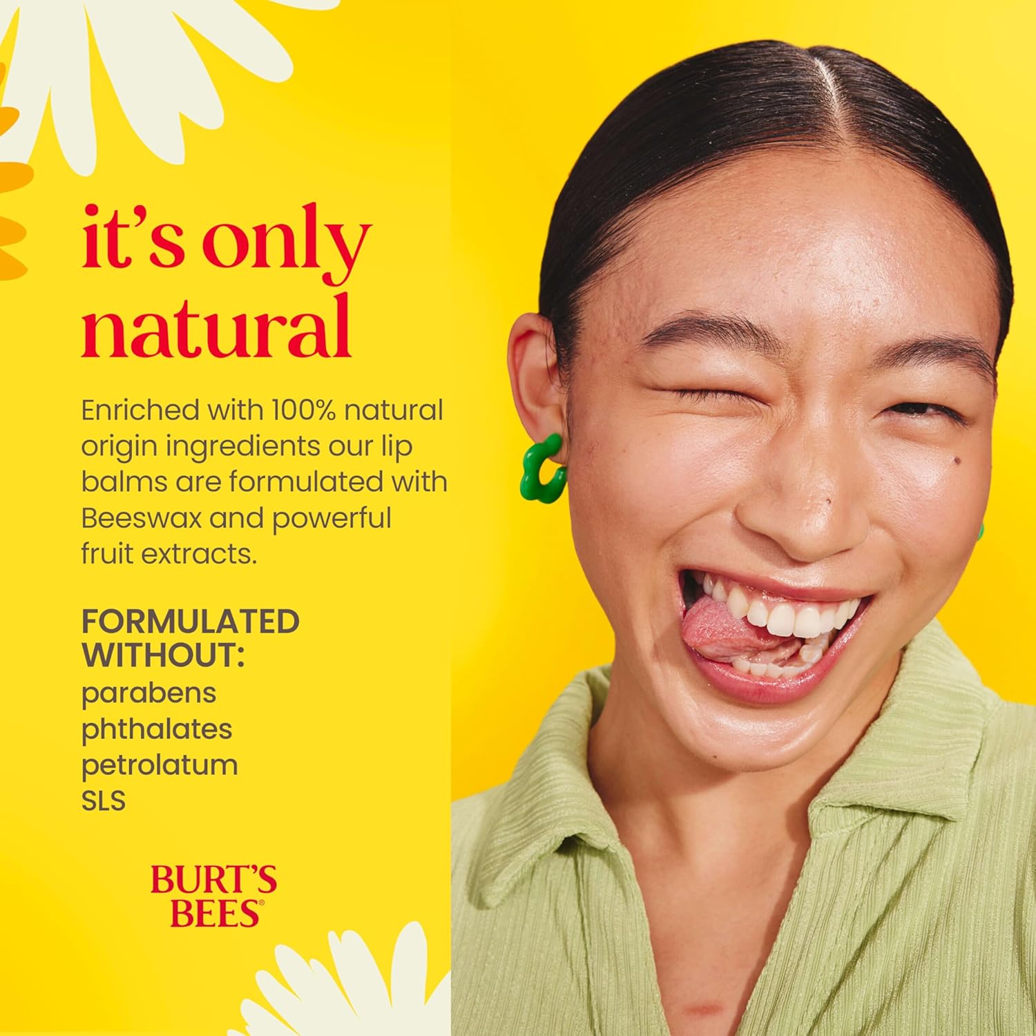 Burt's Bees méhviasz ajakbalzsam – 100%-ban természetes hidratáló tubus 0,15 oz (borsmenta és E-vitamin)