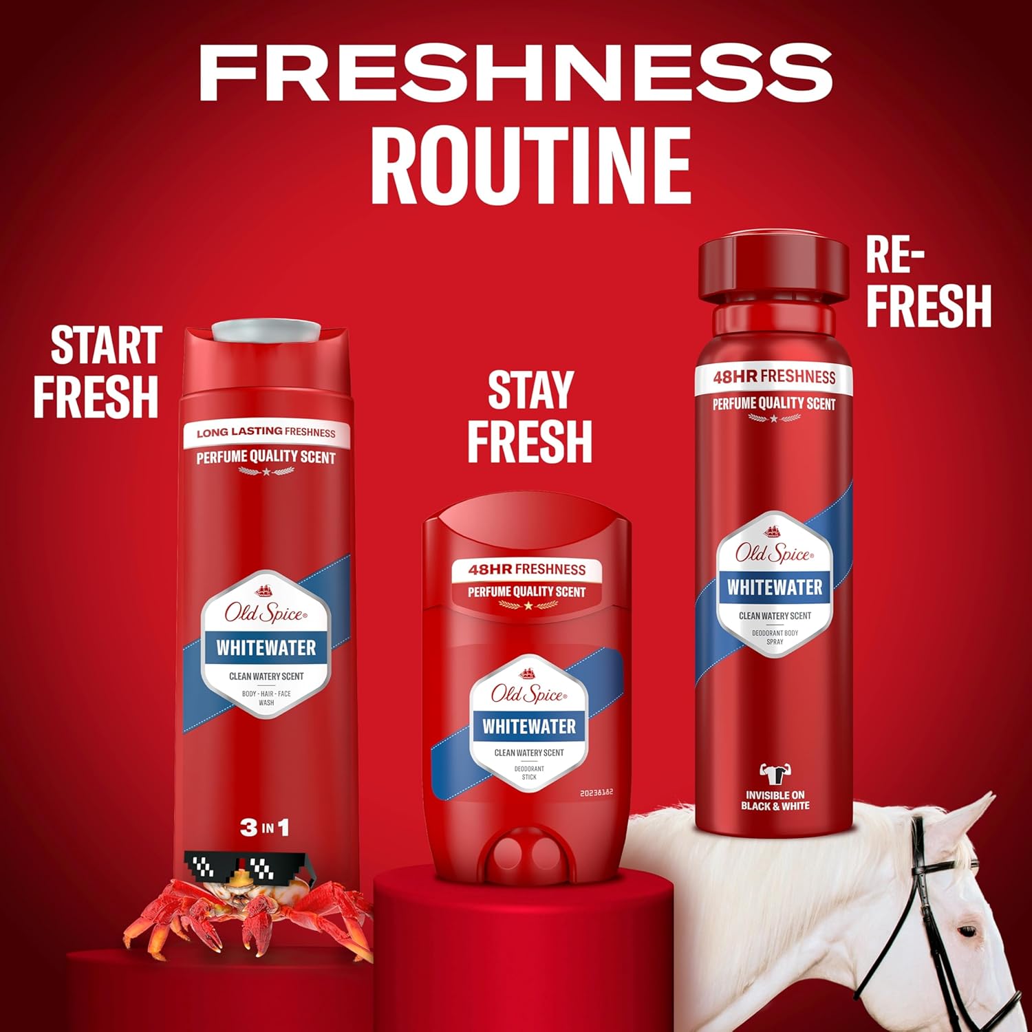 Old Spice Wolfthorn 3 az 1-ben Tusfürdő, Sampon és Arclemosó 400 ml – Férfias Frissesség Egész Nap