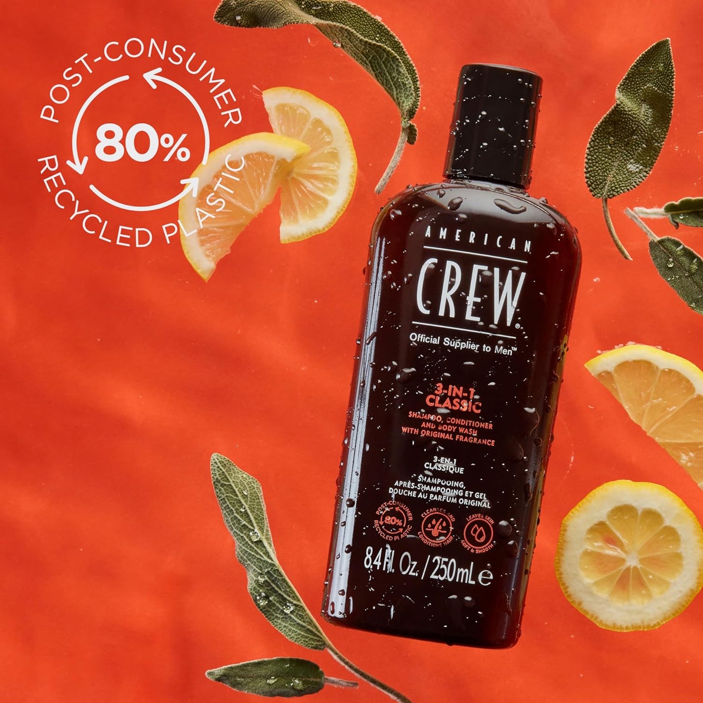 AMERICAN CREW - 3 az 1-ben sampon és tusfürdő