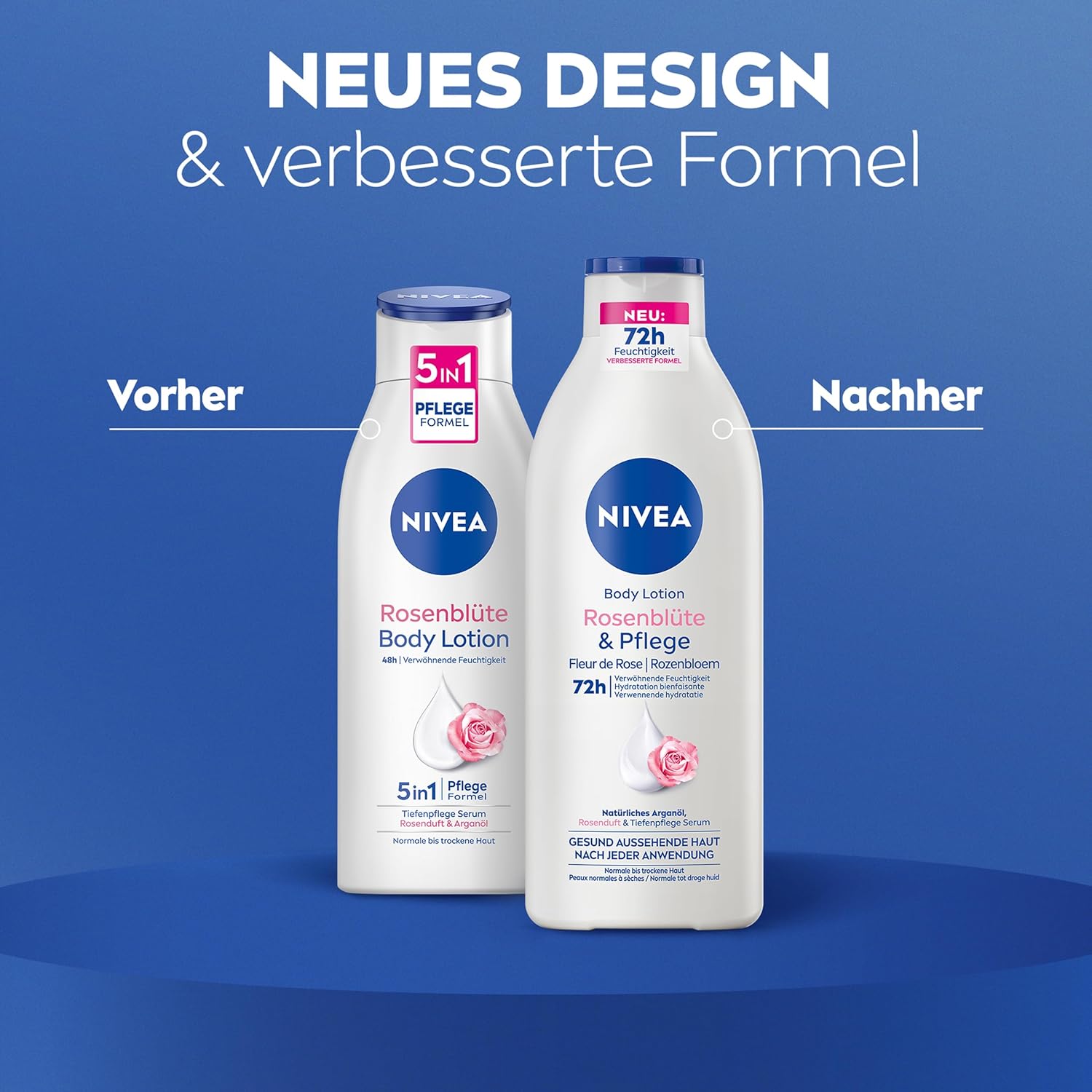 NIVEA Rose Touch Testápoló Lotion 400 ml – Hidratáló Testápoló Rózsavízzel és Organikus Argánolajjal