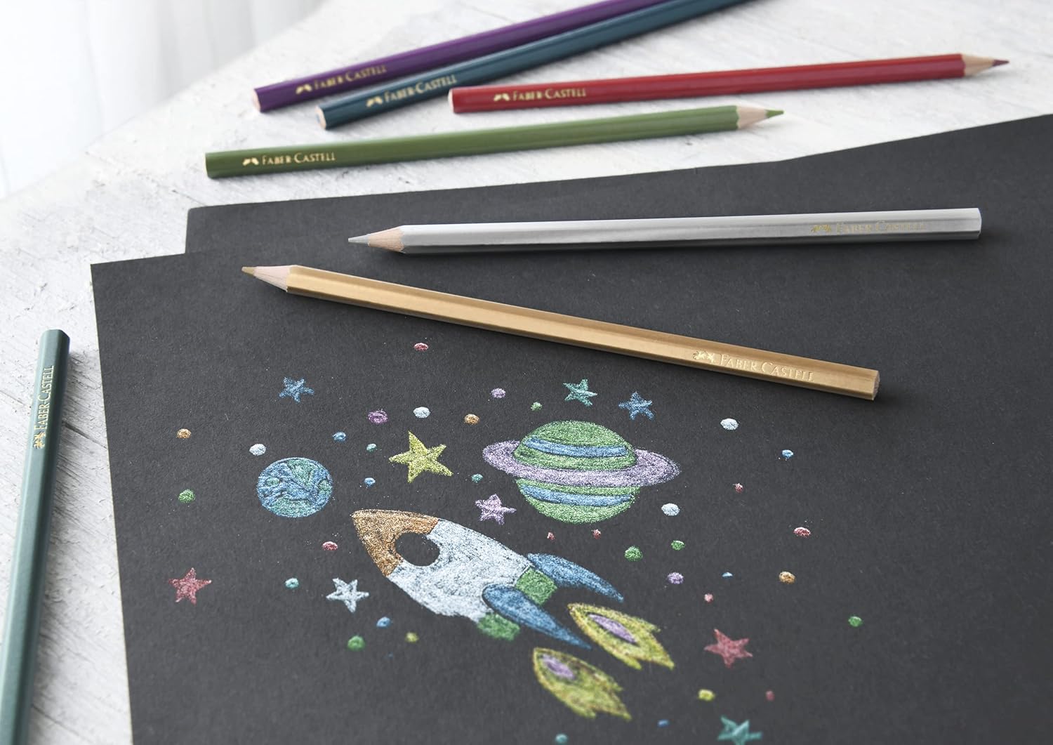 Faber‑Castell 201583 Metallic Colour Pencil (Pack of 10)