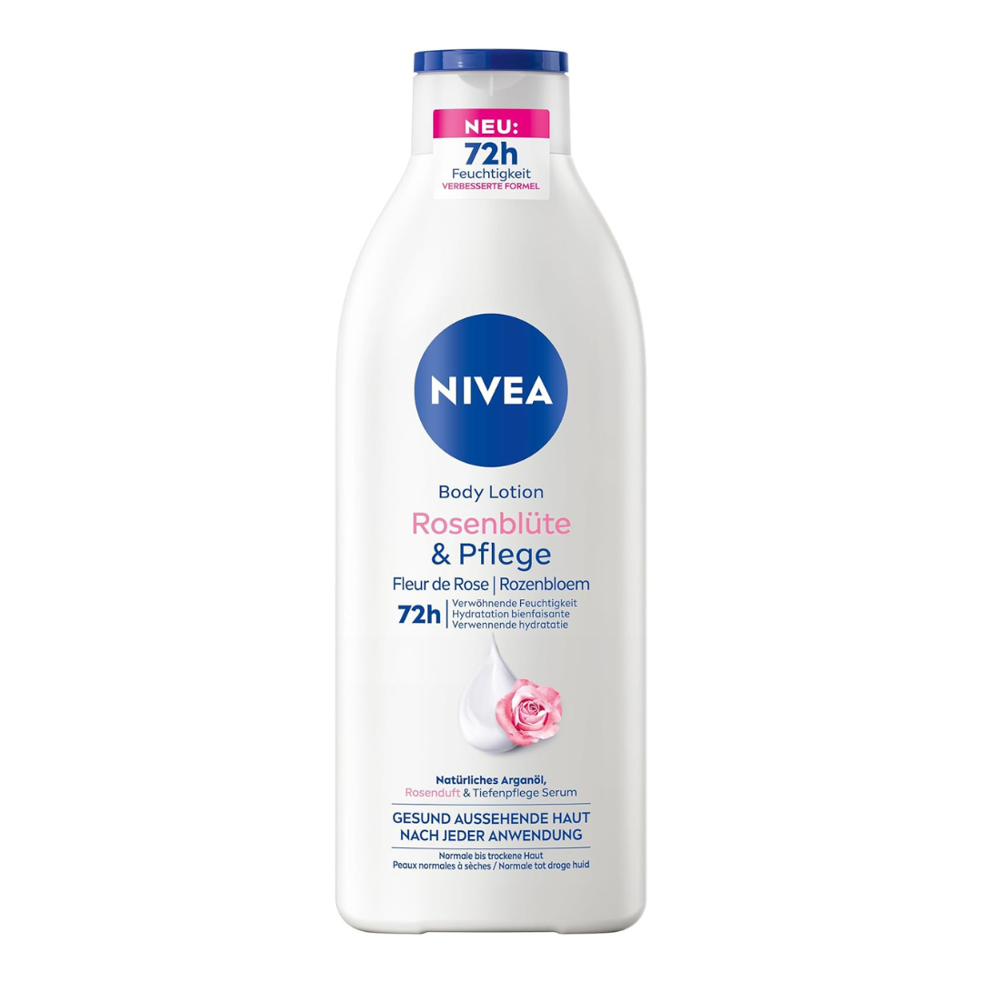 NIVEA Rose Touch Testápoló Lotion 400 ml – Hidratáló Testápoló Rózsavízzel és Organikus Argánolajjal