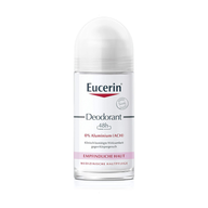 Eucerin Sensitive Skin Roll-On dezodor 0% alumínium • Klinikailag bizonyított 24-48 órás szagvédelem • Alkohol- és illatmentes – 50 ml