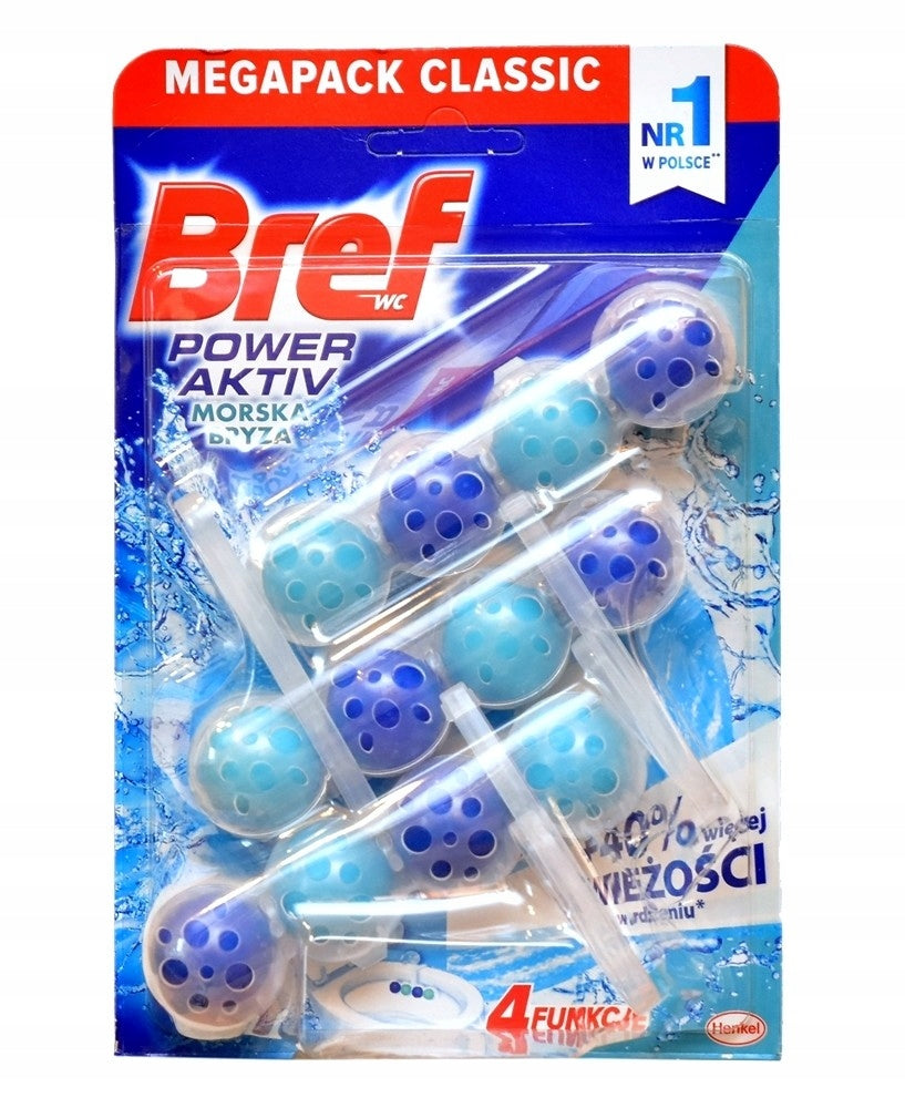 Bref Power Active 3x50 g – WC Illatosító és Tisztító Blokk