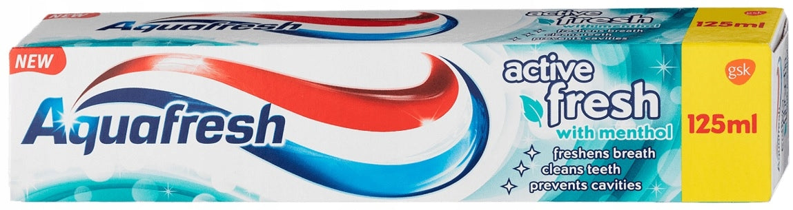 Aquafresh Active White Fogkrém Fehérítő Hatással 125 ml – Ragyogóbb és Egészségesebb Mosoly Minden Nap