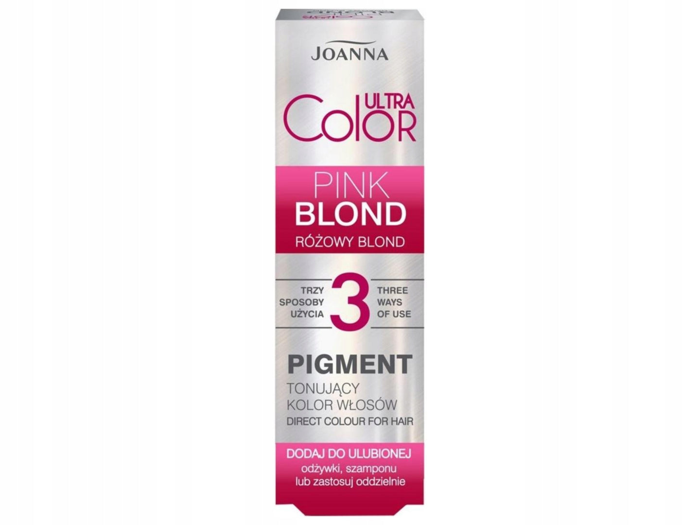 Joanna Ultra Color Color Enhancer Pigment Pink Blonde Hair 100 ml – Rózsaszín Árnyalatfelfrissítő Szőke Hajra