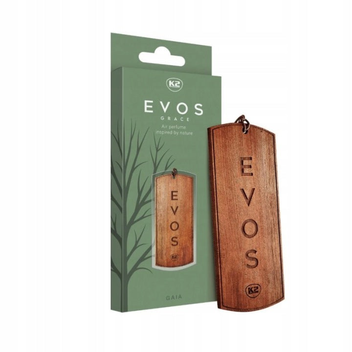 K2 EVOS Wood Scented Air Freshener – Prémium Fa Autóillatosító Hosszan Tartó Illattal