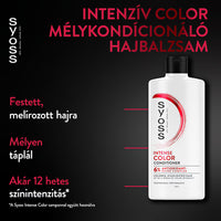 Syoss Intense Color Hajbalzsam 440 ml – Színvédő kondicionáló festett hajra, ragyogó és hosszan tartó hajszín