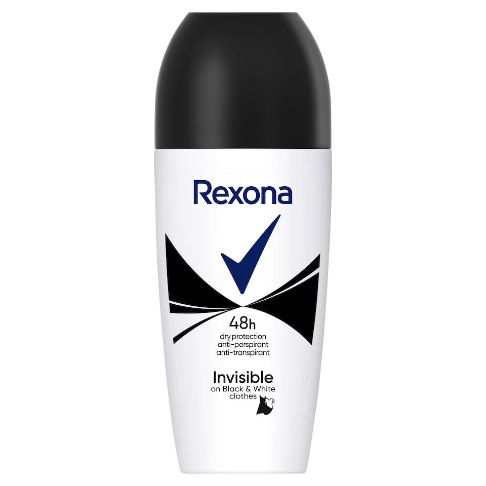 Rexona Invisible Black & White Izzadásgátló Stift Nőknek 50 ml – Védelem a Foltok Ellen és Hosszan Tartó Frissesség