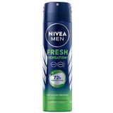 NIVEA MEN Fresh Active Izzadásgátló Spray 150 ml – Frissesség és 48 órás Védelem Férfiaknak